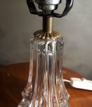 petite lampe pied  cristal et verre depoli et 