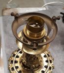 lampe  calice pied bronze et laiton tulipe  moule et presse 