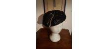 Chapeau paille de  riz ancien marine
