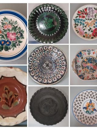 Plats et assiettes artisanat Hongrois 1958/65