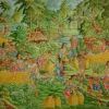 Peinture sur toile indonésienne Bali style UBUD signée