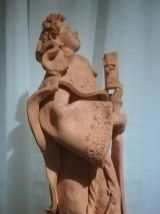 statuette en terre cuite origine Portugal signée