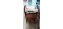 lot de 4 chaises pliante bois 1940 a 60 