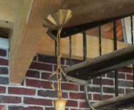 suspension baladeuse or et verre  1950 a 70  