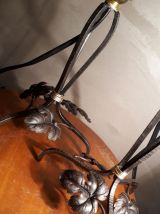 duo de petites lampes fer forge et tulipe    1920 a 30 