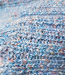 pull en laine  marron et bleu
