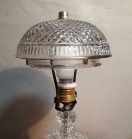lampe cristal verre transluside de 1960 a70s