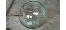 Vase boule ancien en verre soufflé