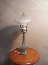 lampe bronze laiton belle patine  (  mini lampadaire)  1940 