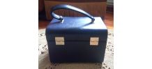 Vanity case vintage bleu marine