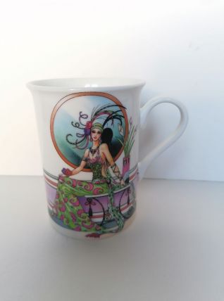 Mug motif art déco style Mucha