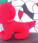 Chien rouge en tissu - Années 70