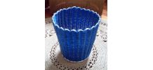 Joli cache pot en scoubidou - Années 60/70