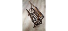 Porte-revues en rotin, banbou 50, 60's bon etat vu l age 48x