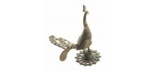 Statuette paon en laiton vintage