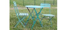 Ensemble de jardin table et 2 chaises plian