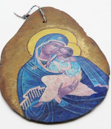 Icône byzantine sur ardoise