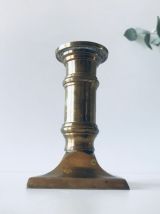 Bougeoir ancien en laiton doré