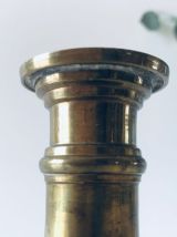 Bougeoir ancien en laiton doré