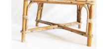Fauteuil enfant en rotin et scoubidou rouge