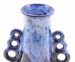 Vase en céramique bleu