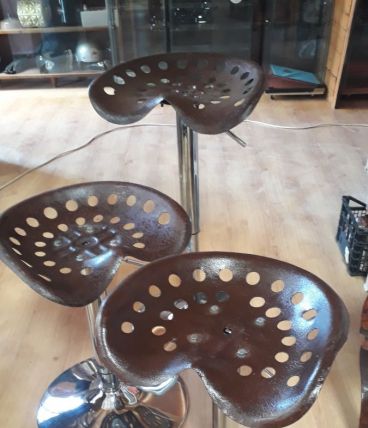  trio tabourets  style indus  veritables s