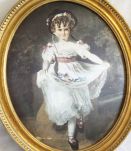 Tableau fille tissu