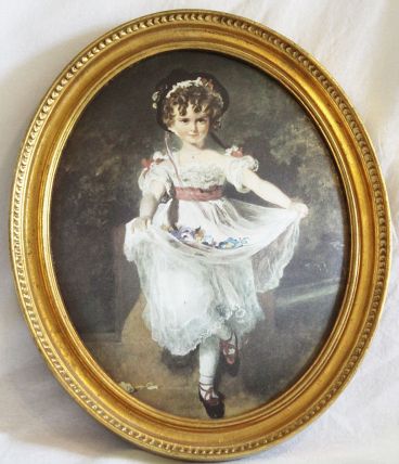 Tableau fille tissu
