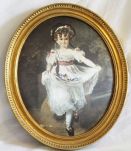 Tableau fille tissu