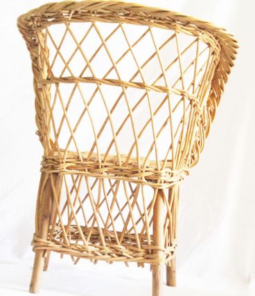 Fauteuil enfant rotin