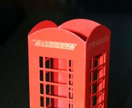 Bougeoir cabine téléphone anglaise Champagne Piper Heidsieck