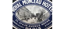 Rare ! Etiquette bagage "Royal Monceau" Paris, Originale