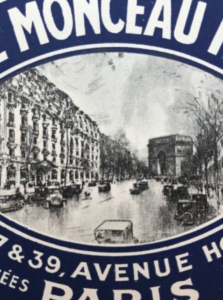 Rare ! Etiquette bagage "Royal Monceau" Paris, Originale