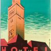 RARE ! Etiquette bagage "Hotel Mamounia Marrakech" Originale