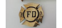 Boucle de ceinture vintage FD (pompiers) USA années 70" uniq
