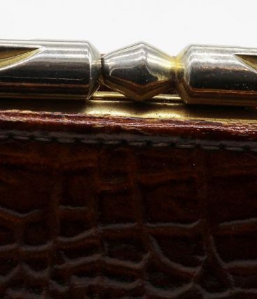 Sac à main en crocodile vintage