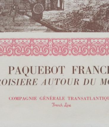 MENU PAQUEBOT FRANCE