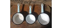 Lot de 4 casseroles émaillées - Années 50