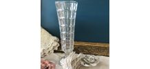 Vase rétro en verre moulé 