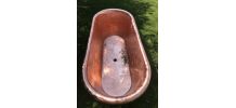 Baignoire en cuivre étamé