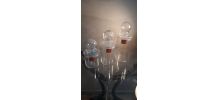 lot de 3  bonbonnieres  ou pots en verre  (durobor)  belgiqu