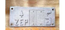 Ancienne plaque de signalisation  ZEP - SNCF 