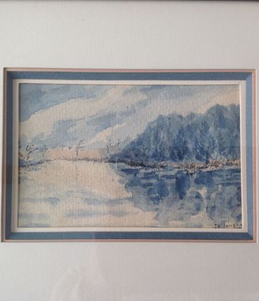 Aquarelle "au bord du lac"