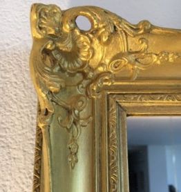 Miroir ancien doré 60cm x 52cm style Napoléon3
