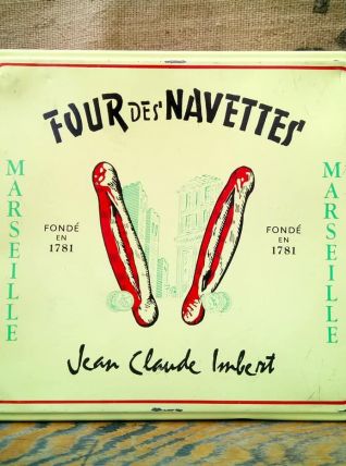 Boite publicitaire en tôle du "Four des Navettes"- Marseille