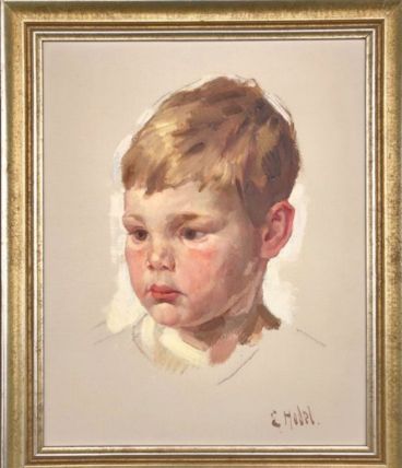 Tableau portrait signé 