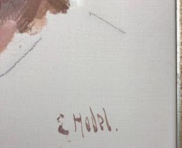 Tableau portrait signé 