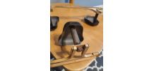 porte-manteaux muraux vintage en métal doré  3 patères 