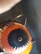 petit lampe fer forgé 1920  pate de verre  type muller non s