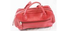 Sac Arthur et Aston en cuir rouge